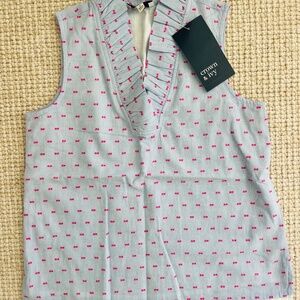 Belk Girls Sleeveless Ruffle Collar Top NWT (S)